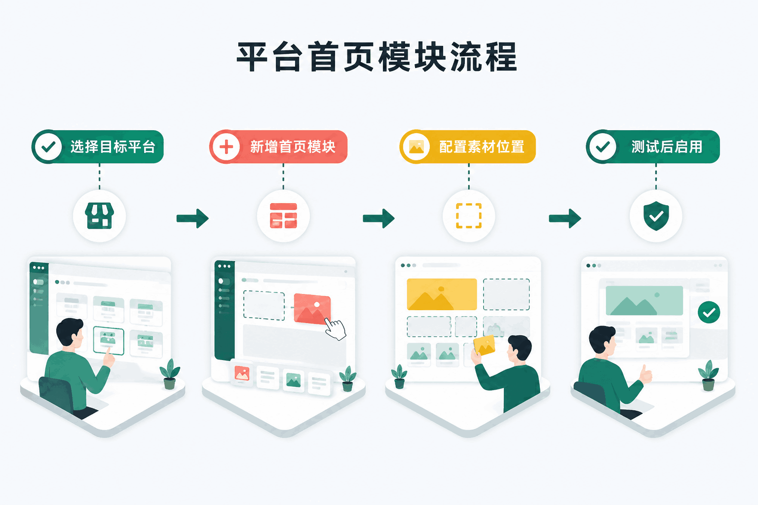 平台首页模块中文操作流程图