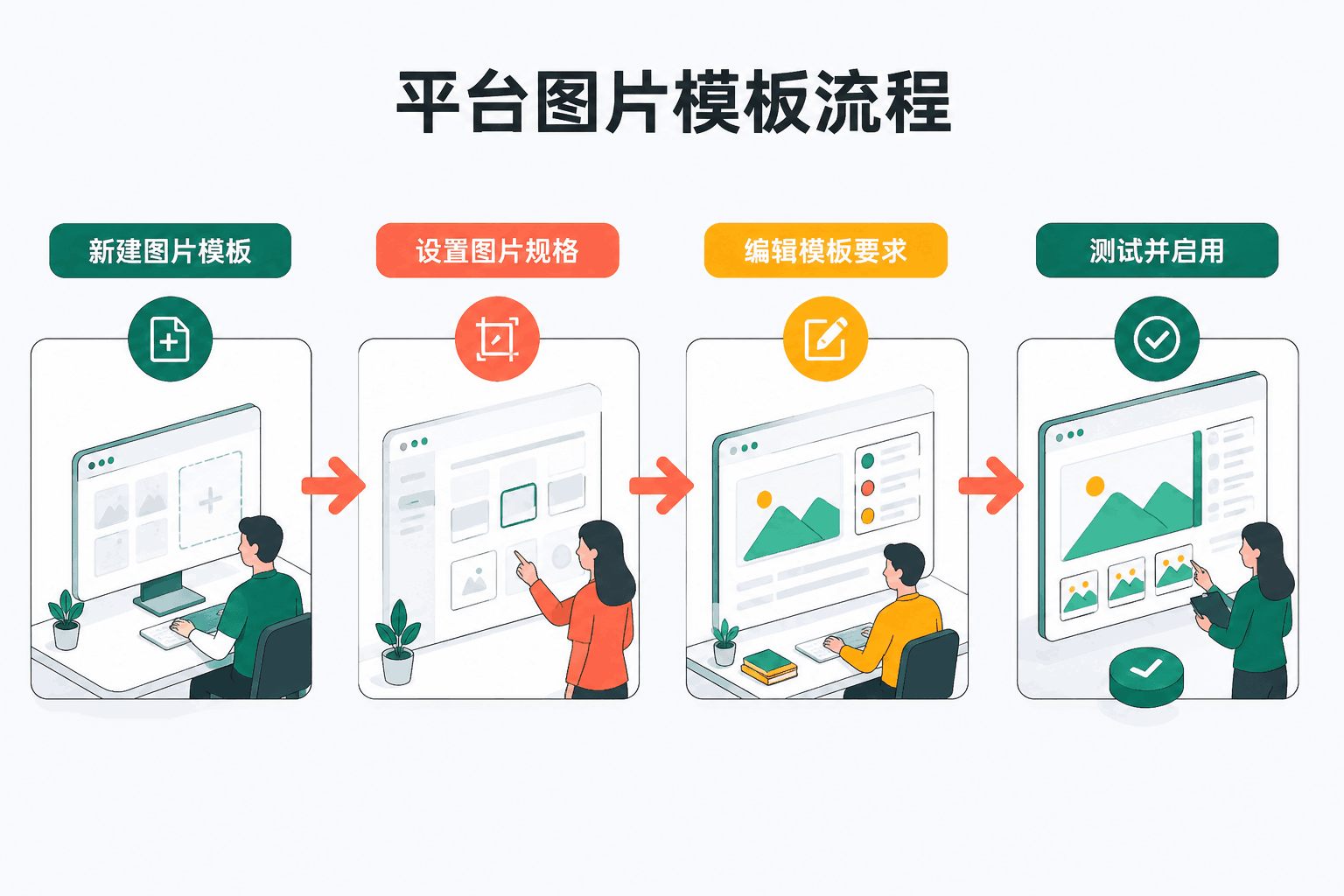 平台图片模板中文操作流程图
