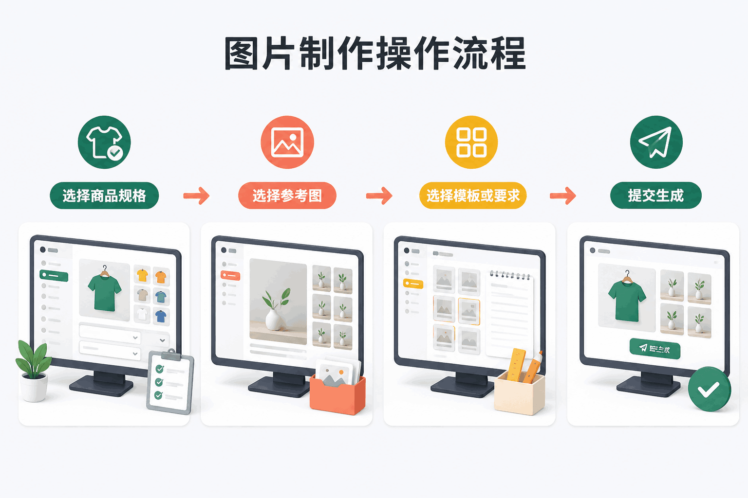 图片制作中文操作流程图