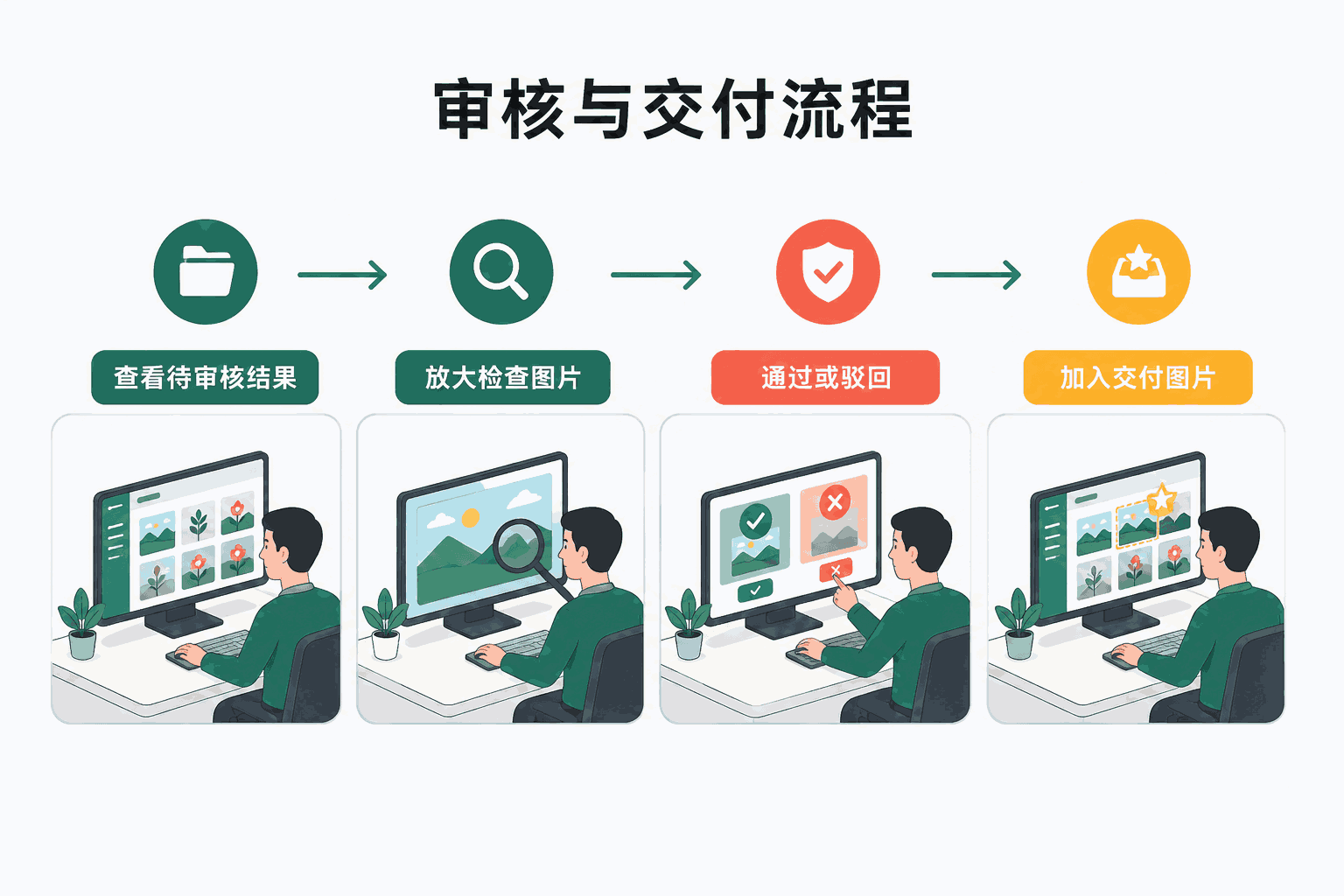 审核与交付中文操作流程图