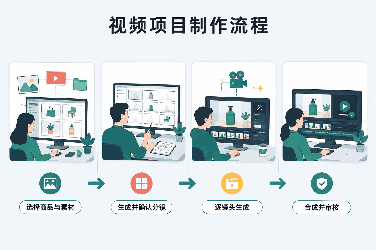 视频项目中文操作流程图